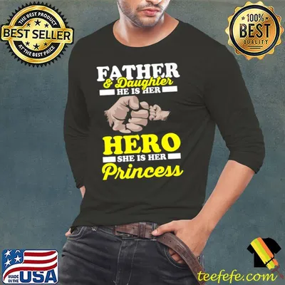 Father and daughter He is her hero daddy dad fathersday Premium T-Shirt