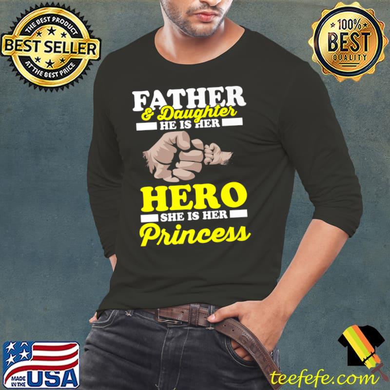 Father and daughter He is her hero daddy dad fathersday Premium T-Shirt