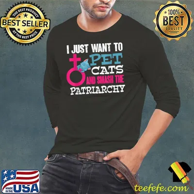 Feminism I Just Want To Pet Cats And Smash The Patriarchy T-Shirt