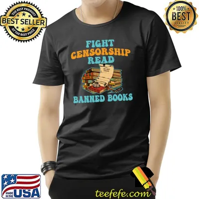 Fight Censorship Read Banned Books Retro Vintage T-shirt