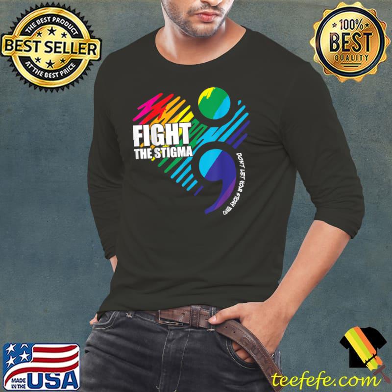 Fight The Stigma Green Ribbon Mental Health Awareness Month T-Shirt Long Sleeve Tee Fight The Stigma Green Ribbon Mental Health Awareness Month T-Shirt Long Sleeve Tee