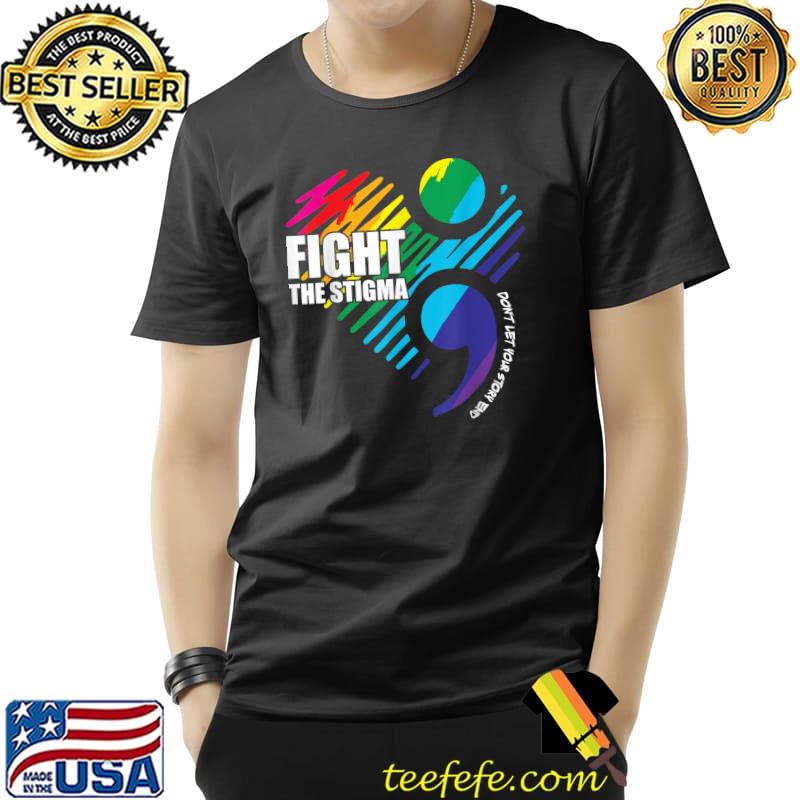 Fight The Stigma Green Ribbon Mental Health Awareness Month T-Shirt ...