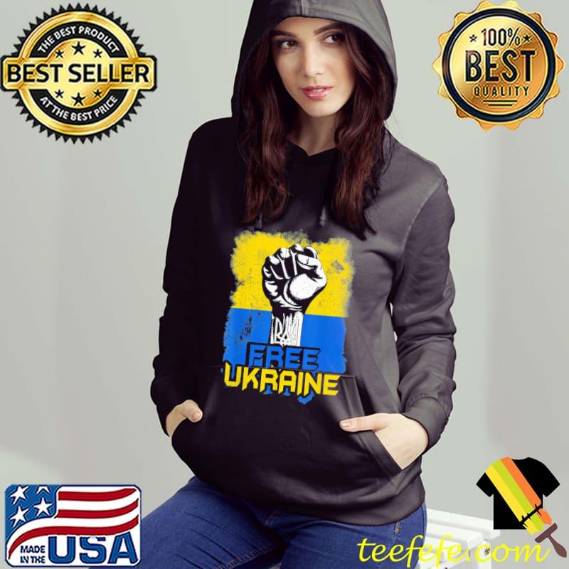 Free Ukraine I stand with Ukraine support ukrainian flag Hoodie Free Ukraine I stand with Ukraine support ukrainian flag Hoodie