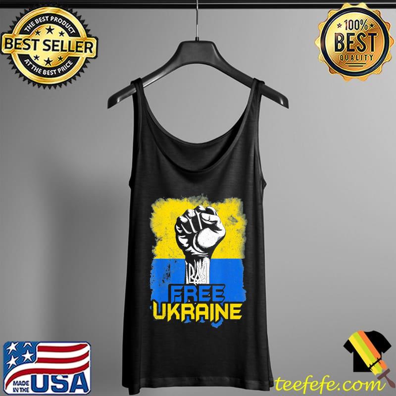 Free Ukraine I stand with Ukraine support ukrainian flag Tank Top Free Ukraine I stand with Ukraine support ukrainian flag Tank Top