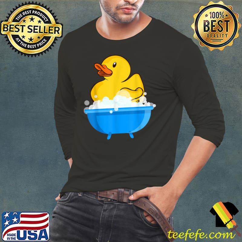Funny Bath Teen Yellow Duck Duck Rubber bath Toy T-Shirt Long Sleeve Tee Funny Bath Teen Yellow Duck Duck Rubber bath Toy T-Shirt Long Sleeve Tee