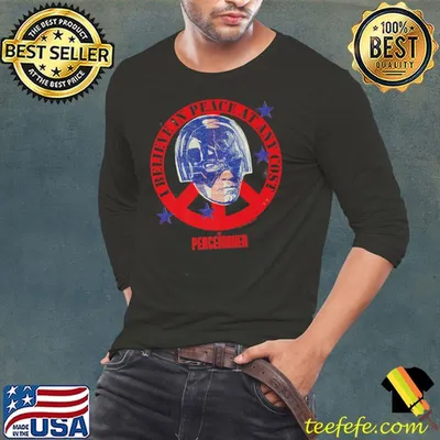 Funny DC Comics Peacemaker Peace At Any Cost Badge Premium T-Shirt
