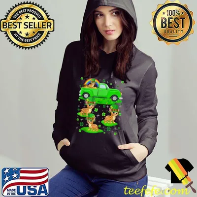Funny Green Truck Leprechaun Hat Bobcat St. Patrick's Day T-shirt