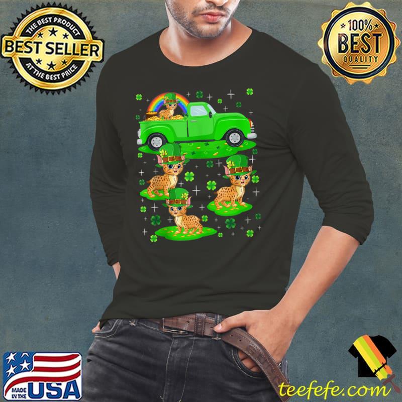 Funny Green Truck Leprechaun Hat Bobcat St. Patrick's Day T- Long Sleeve Tee Funny Green Truck Leprechaun Hat Bobcat St. Patrick's Day T- Long Sleeve Tee