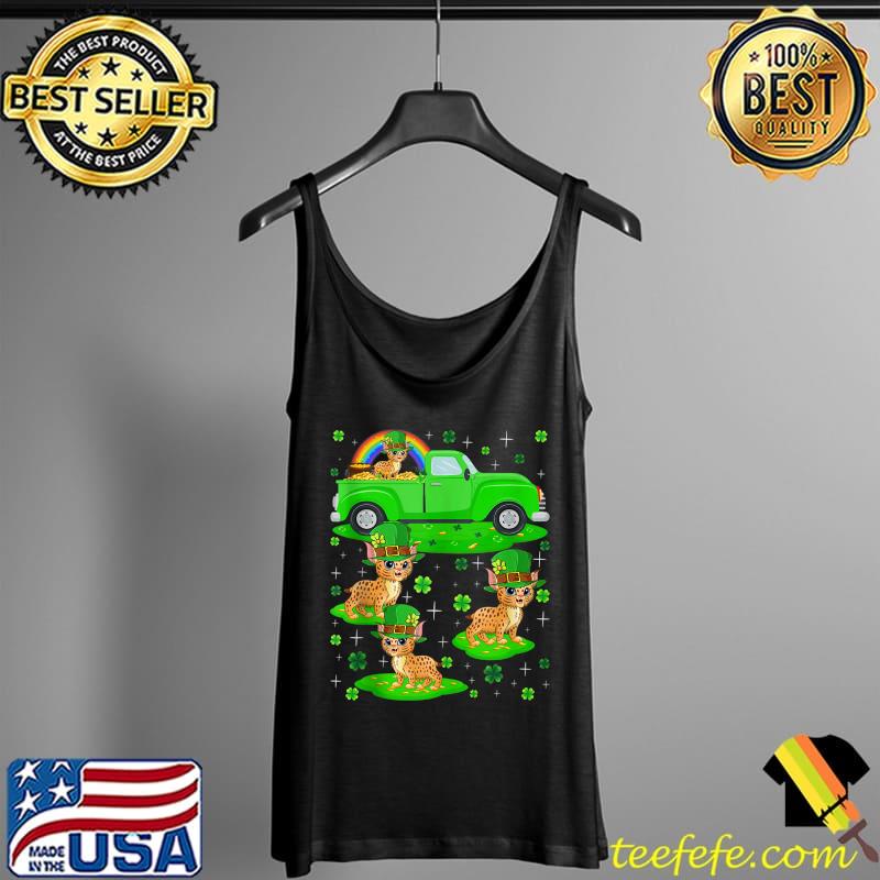 Funny Green Truck Leprechaun Hat Bobcat St. Patrick's Day T- Tank Top Funny Green Truck Leprechaun Hat Bobcat St. Patrick's Day T- Tank Top