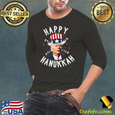 Funny Joe Biden Happy Hanukkah Confused Fourth Of July T-Shirt