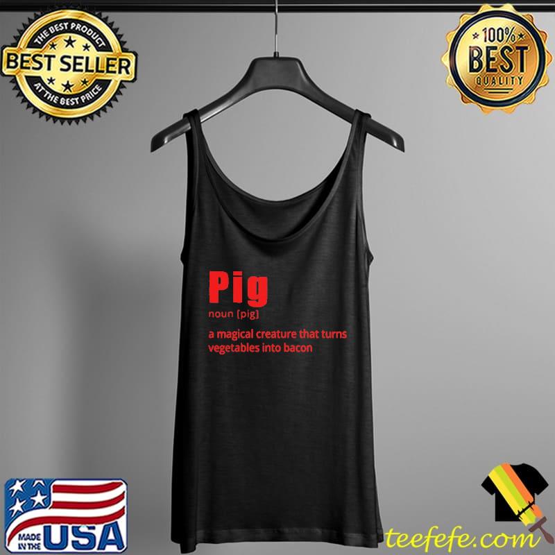 Funny pig bacon cool pig definition gag Tank Top Funny pig bacon cool pig definition gag Tank Top