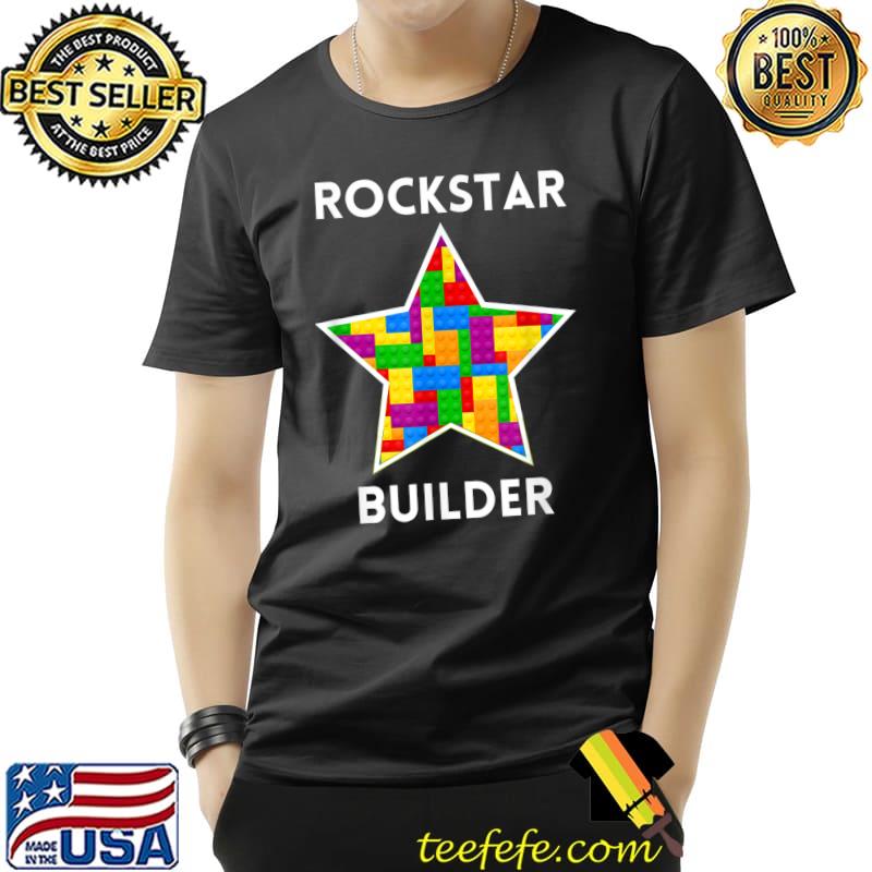 Funny Rockstar Master Builder Building Blocks Toy Brick Star T-Shirt Unisex Funny Rockstar Master Builder Building Blocks Toy Brick Star T-Shirt Unisex