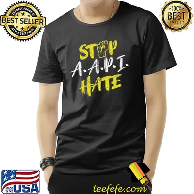 Funny Stop A.A.P.I Hate Hand Surprised Shirt