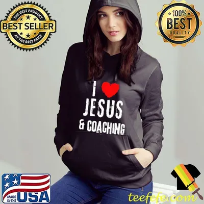 Funny Vintage Grunge I Love JESUS & COACHING, Christian Premium T-Shirt