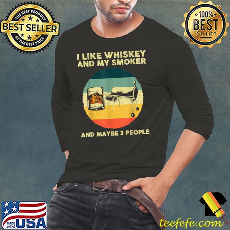 Funny Whiskey Smoker Design For Men Women Whiskey BBQ Lover T-Shirt Long Sleeve Tee Funny Whiskey Smoker Design For Men Women Whiskey BBQ Lover T-Shirt Long Sleeve Tee