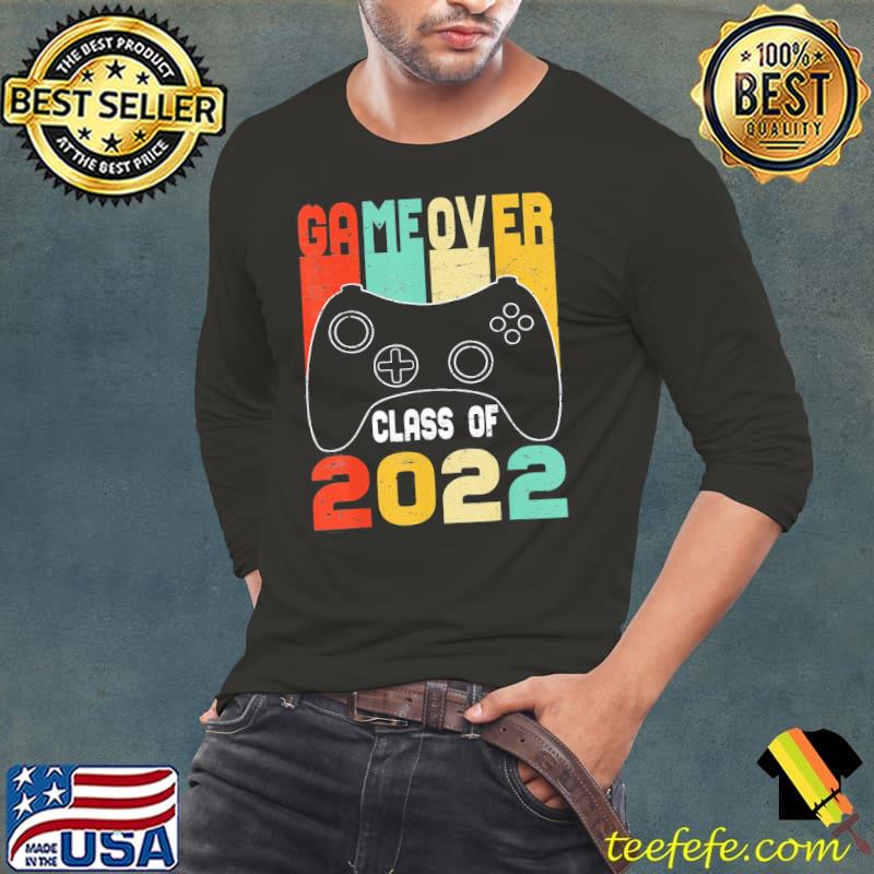 Game Over Class of 2022 Video Games Vintage Graduation Gamer T-Shirt Long Sleeve Tee Game Over Class of 2022 Video Games Vintage Graduation Gamer T-Shirt Long Sleeve Tee