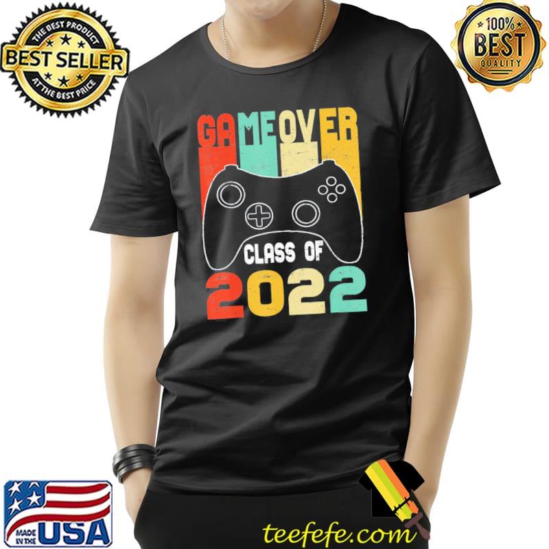 Game Over Class of 2022 Video Games Vintage Graduation Gamer T-Shirt