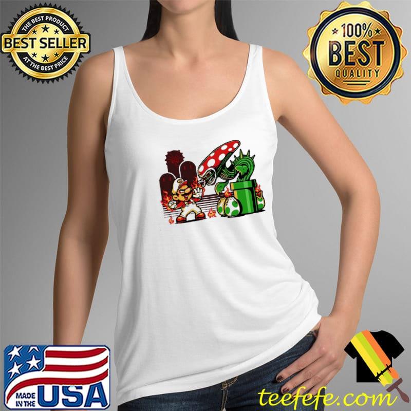Game over mario mushroom fire shirt