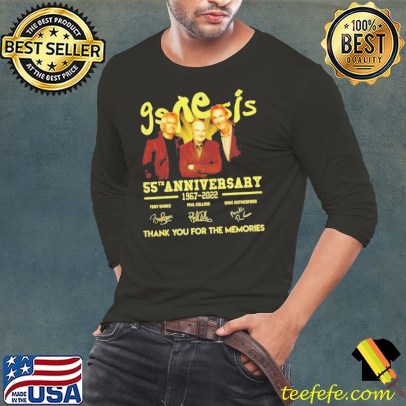 Genesis 55th anniversary 1967 2022 thank you for the memories signatures Long Sleeve Tee Genesis 55th anniversary 1967 2022 thank you for the memories signatures Long Sleeve Tee