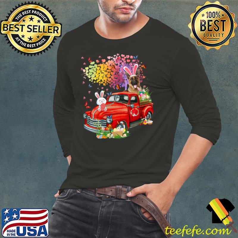 German Shepherd Bunny Truck Hunting Eggs Tree Easter Day T- Long Sleeve Tee German Shepherd Bunny Truck Hunting Eggs Tree Easter Day T- Long Sleeve Tee