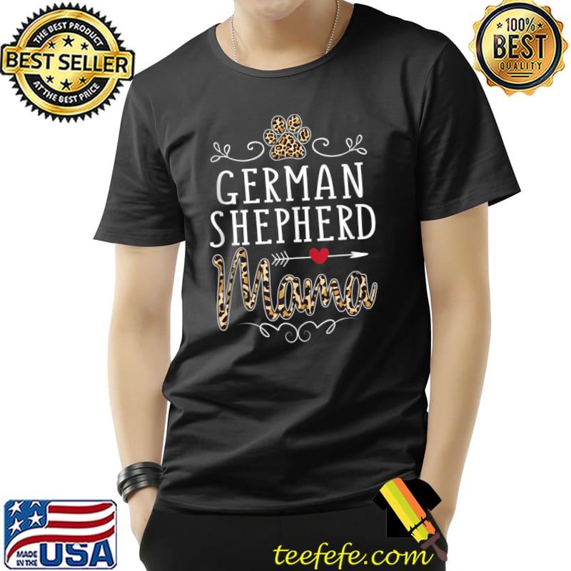 German Shepherd Mama Leopard Print Tee Dog Mom Mother's Day T- Unisex German Shepherd Mama Leopard Print Tee Dog Mom Mother's Day T- Unisex