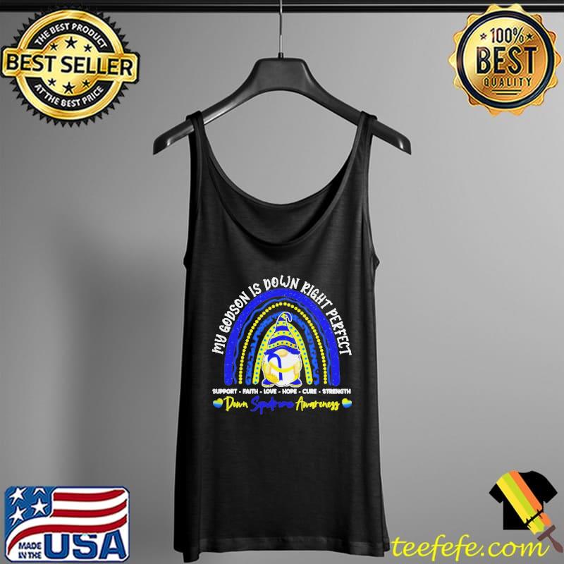 Gnome rainbow my godson is down right perfect down syndrome awareness Tank Top Gnome rainbow my godson is down right perfect down syndrome awareness Tank Top