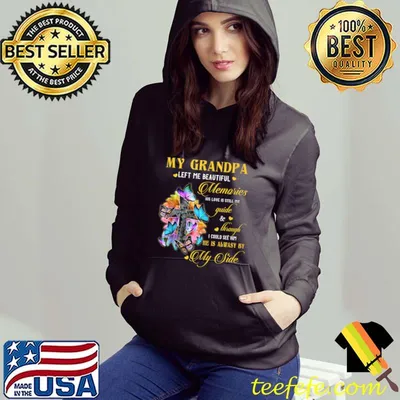 Grandpa Left Me Beautiful Memories He Is Always By My Side T-shirt