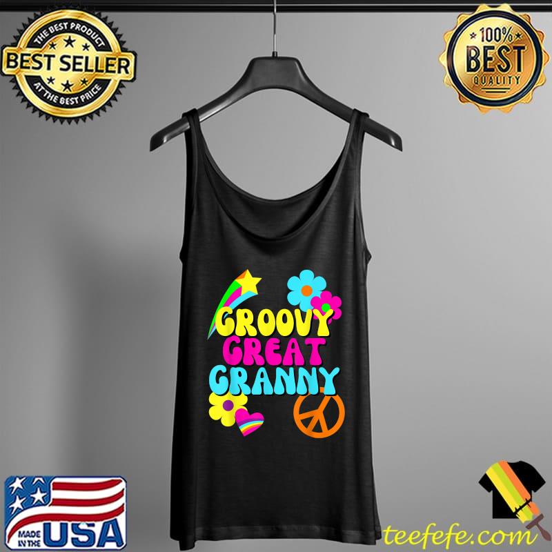 Groovy Great Granny, 1960's, 1970's Hippie Grandmother Gift T-Shirt Tank Top Groovy Great Granny, 1960's, 1970's Hippie Grandmother Gift T-Shirt Tank Top