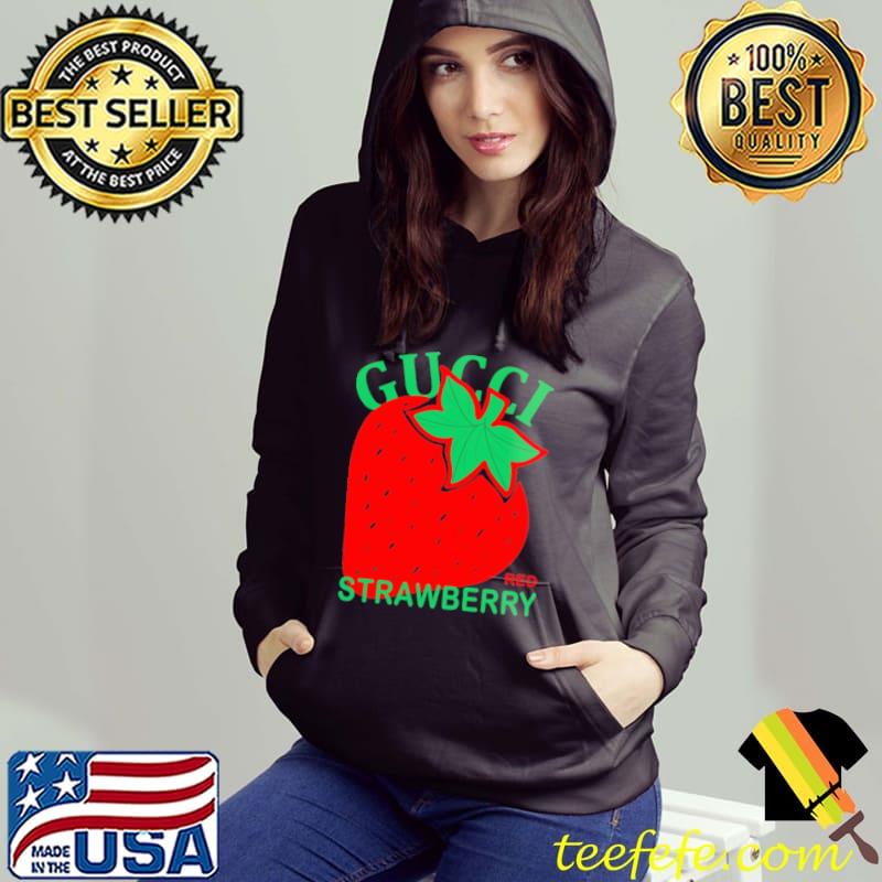 Gucci Strawberry Red Shirt Hoodie Gucci Strawberry Red Shirt Hoodie