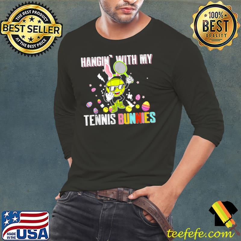 Hangin' with My Tennis Bunnies Tennis Lover Happy Easter T-Shirt Long Sleeve Tee Hangin' with My Tennis Bunnies Tennis Lover Happy Easter T-Shirt Long Sleeve Tee