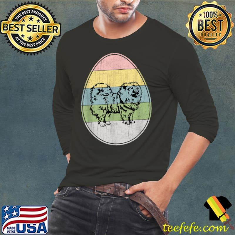 Happy Easter Egg Chow Chow Dog Graphic Funny Easter Day T-Shirt Long Sleeve Tee Happy Easter Egg Chow Chow Dog Graphic Funny Easter Day T-Shirt Long Sleeve Tee