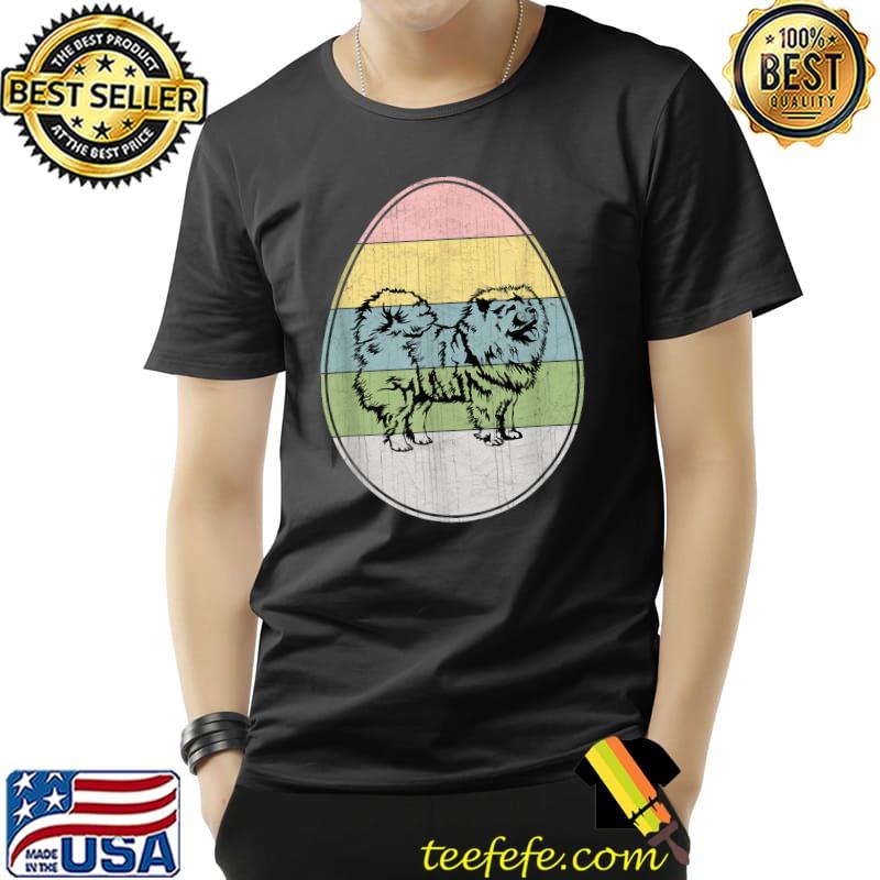 Happy Easter Egg Chow Chow Dog Graphic Funny Easter Day T-Shirt