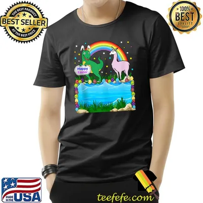 Happy Easter Eggs, Dinosaur Llama For Boys & Girls - Toddler T-shirt