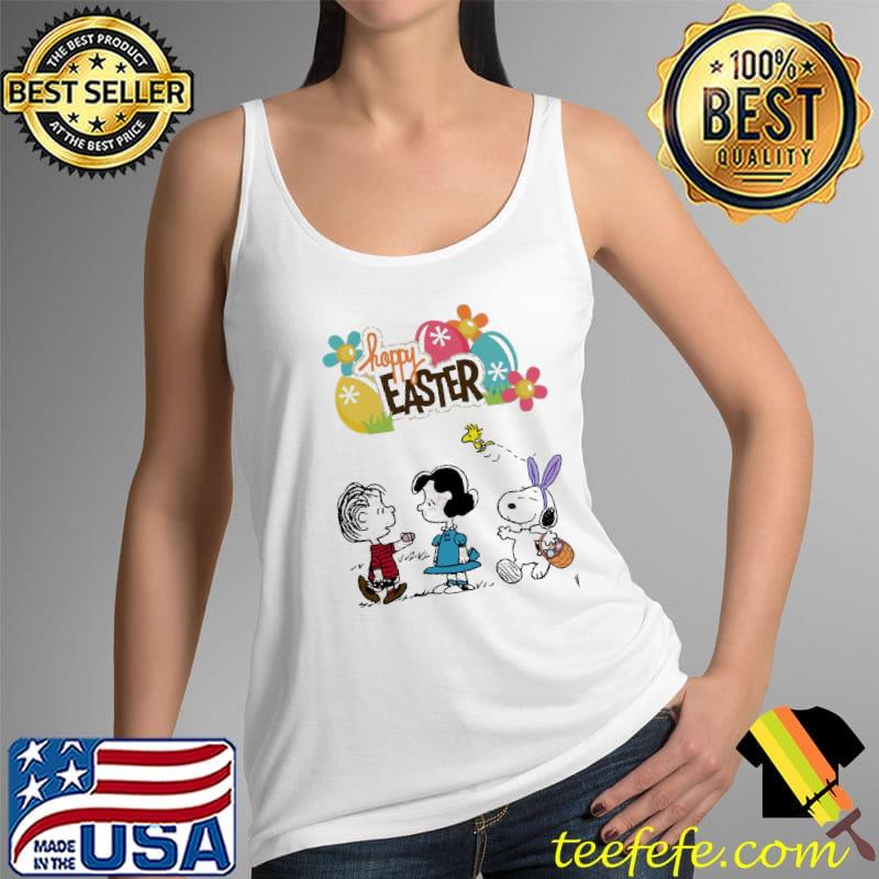 Happy Easter Snoopy Charlie and Friend Shirt Tank Top Happy Easter Snoopy Charlie and Friend Shirt Tank Top