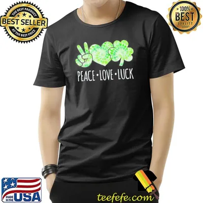 Happy peace love luck patrick's day shirt