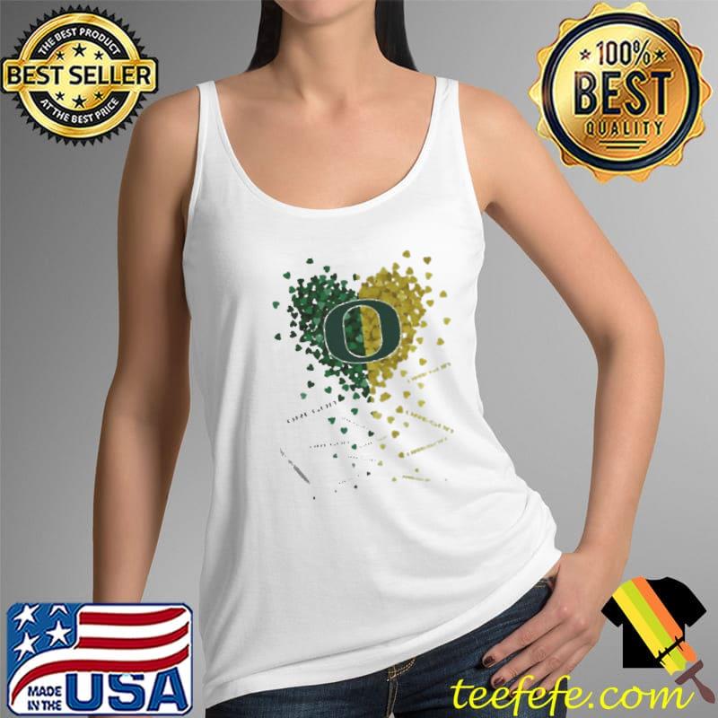 Hearts Oregon ducks Football Tank Top Hearts Oregon ducks Football Tank Top