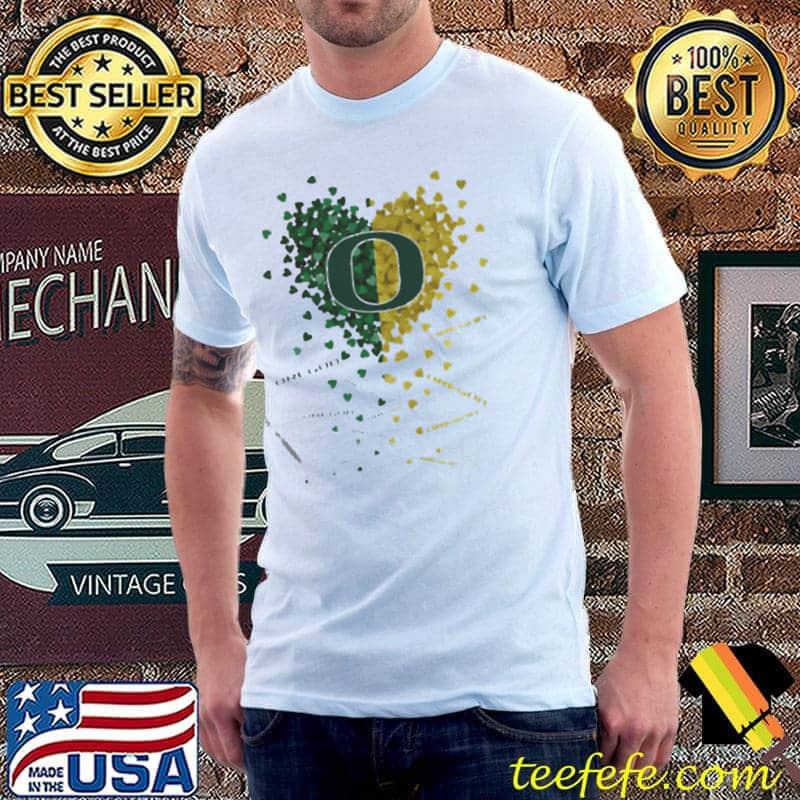 Hearts Oregon ducks Football Unisex Hearts Oregon ducks Football Unisex