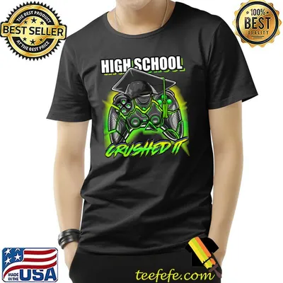 High School Crushed It Video Game Senior Graduation Boys T-Shirt
