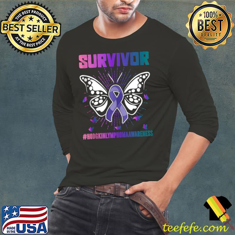 Hodgkin's Disease Survivor Hodgkin Lymphoma Awareness T- Long Sleeve Tee Hodgkin's Disease Survivor Hodgkin Lymphoma Awareness T- Long Sleeve Tee