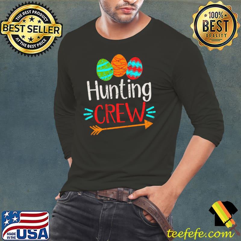 Hunting Crew Cute Easter Egg Vintage Kids Easter T- Long Sleeve Tee Hunting Crew Cute Easter Egg Vintage Kids Easter T- Long Sleeve Tee