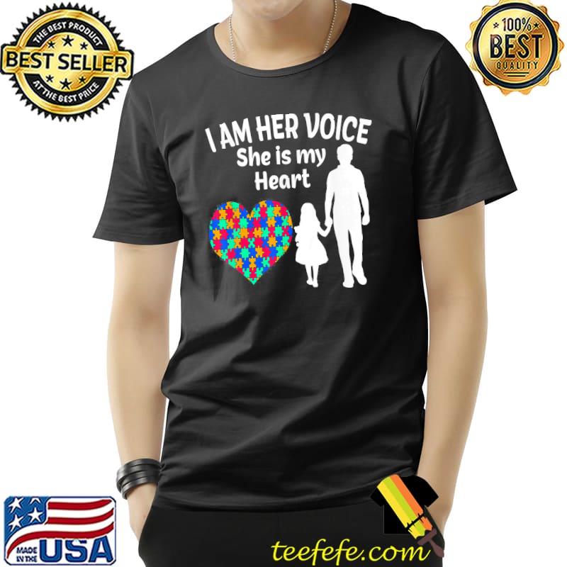 I am her voice she is my heart autism awareness dad Unisex I am her voice she is my heart autism awareness dad Unisex