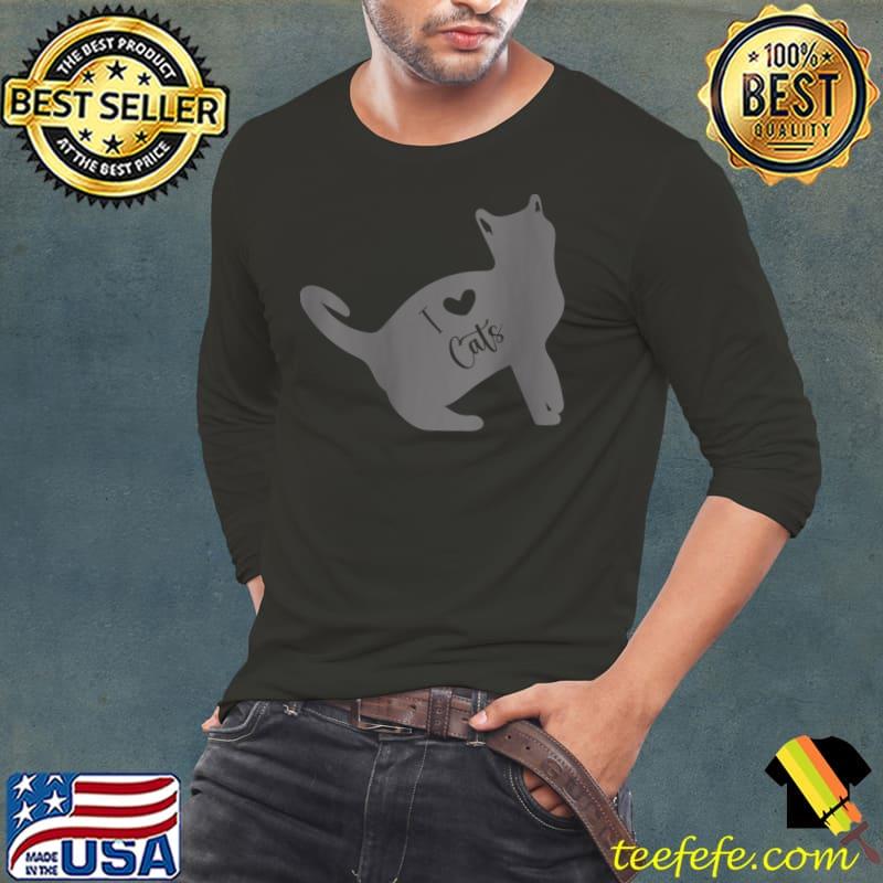 I Love Cats Shirts Cat Mom Dad Cute Black Kitten Kitty Cat T- Long Sleeve Tee I Love Cats Shirts Cat Mom Dad Cute Black Kitten Kitty Cat T- Long Sleeve Tee