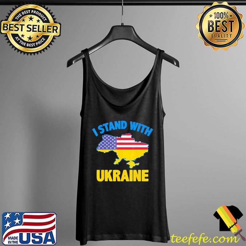 I stand with Ukraine map American flag us support ukrainian Tank Top I stand with Ukraine map American flag us support ukrainian Tank Top
