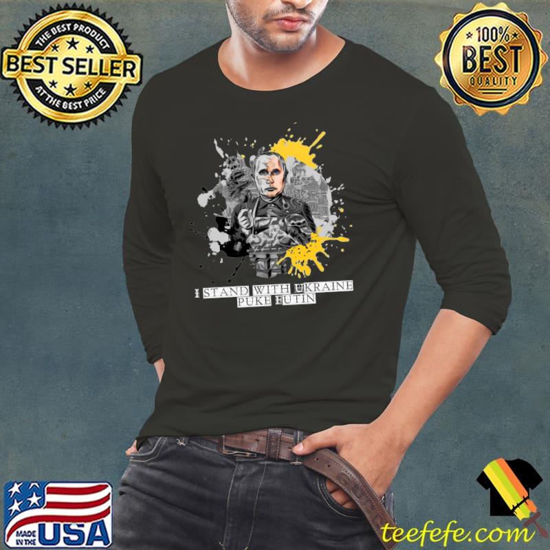 I stand with Ukraine puke futin funny cool vintage T- Long Sleeve Tee I stand with Ukraine puke futin funny cool vintage T- Long Sleeve Tee