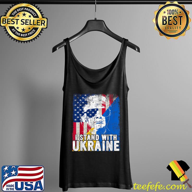 I Stand With Ukraine Ukrainian American Flag Trump Support T-Shirt Tank Top I Stand With Ukraine Ukrainian American Flag Trump Support T-Shirt Tank Top