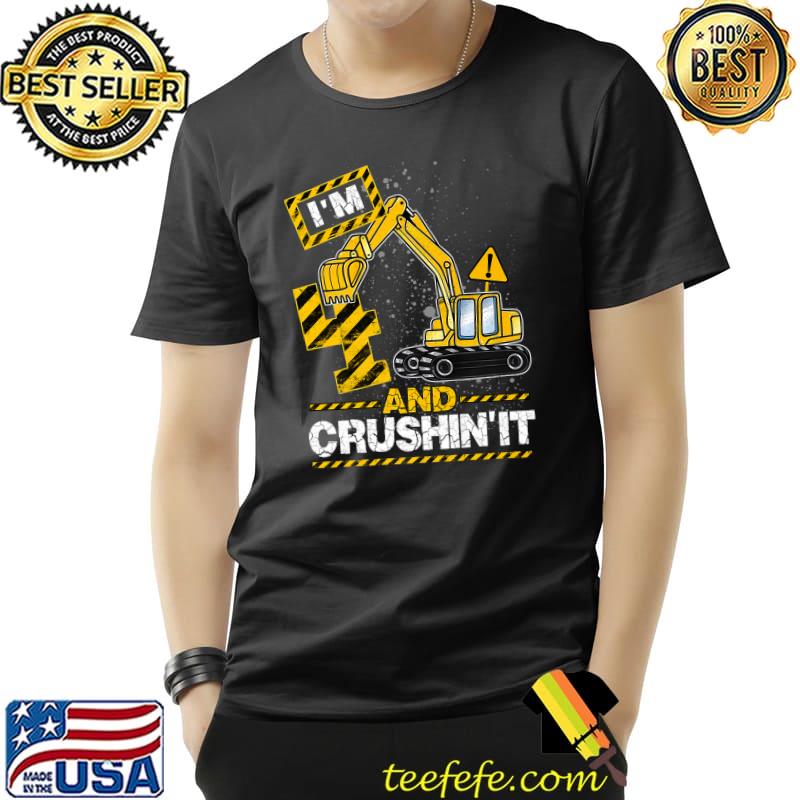 Im 4 And Crushing It Shirt 4 Years Old Digger Builder Premium T-Shirt Unisex Im 4 And Crushing It Shirt 4 Years Old Digger Builder Premium T-Shirt Unisex
