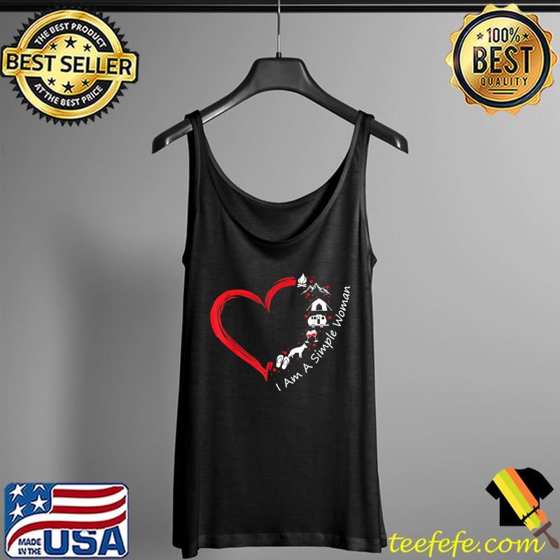 I'm a simple woman camping wine dog fire mountain flip flop T-Shirt Tank Top I'm a simple woman camping wine dog fire mountain flip flop T-Shirt Tank Top
