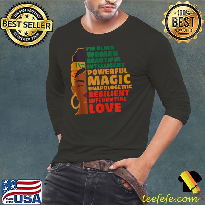 I'm Black Woman Black History Month African Black Pride T-Shirt Long Sleeve Tee I'm Black Woman Black History Month African Black Pride T-Shirt Long Sleeve Tee