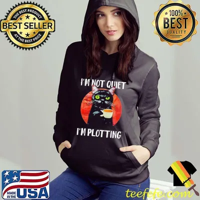 I'm Not Quiet I'm Plotting Funny Black Cat shirt