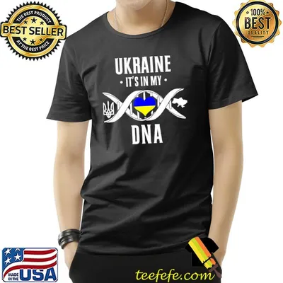 It's in my DNA ukrainian vyshyvanka kozak Ukraine flag shirt